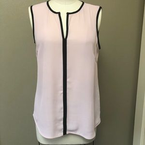 Vince Camuto blush pink with black trim top